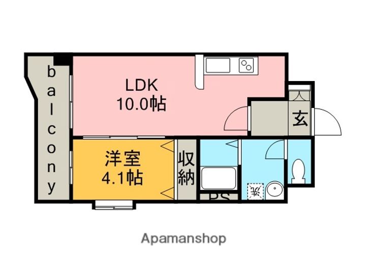愛知県名古屋市北区清水2丁目の賃貸マンションの間取り