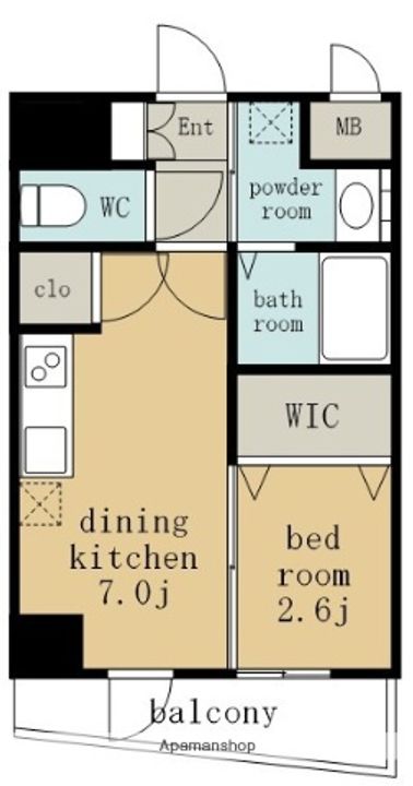 エステムコート名古屋上前津の間取り