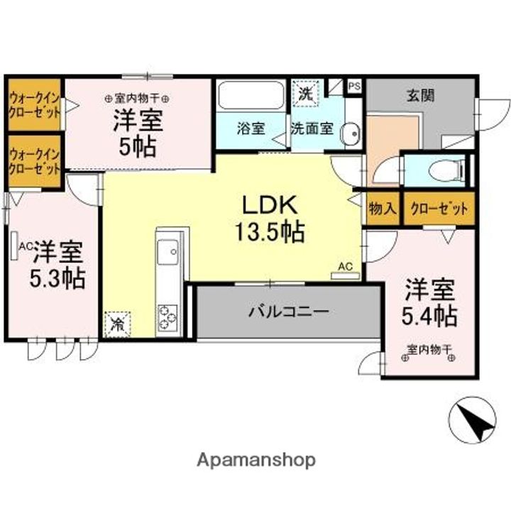 アルカディアの間取り