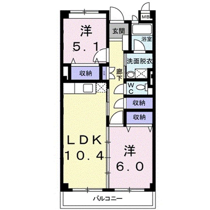 ウイングイーストの間取り
