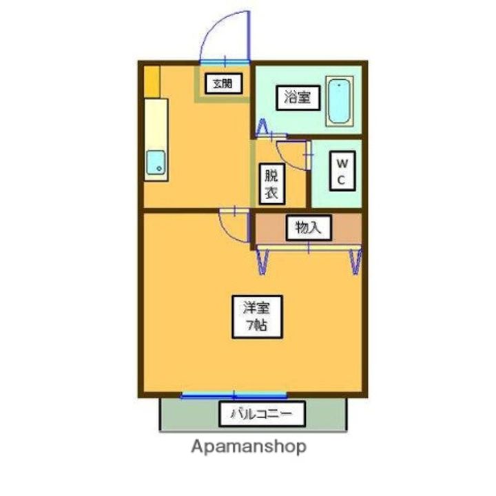 愛知県犬山市大字羽黒字古市場の賃貸アパートの間取り