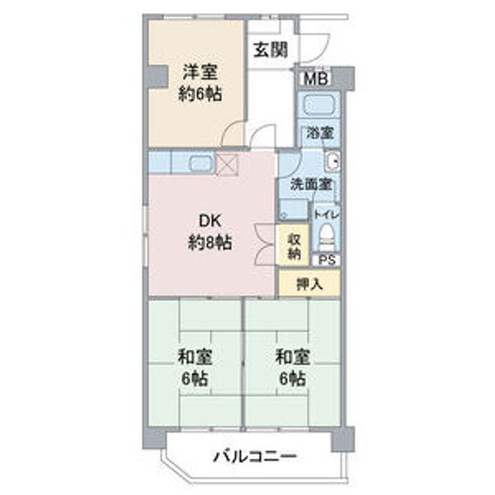 扶桑ハイツ2の間取り