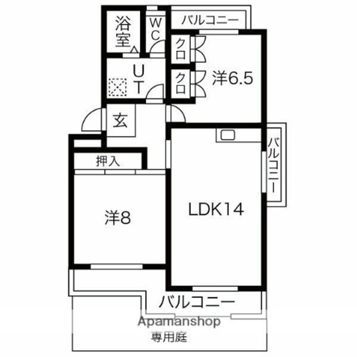 愛知県日進市赤池5丁目の賃貸マンションの間取り