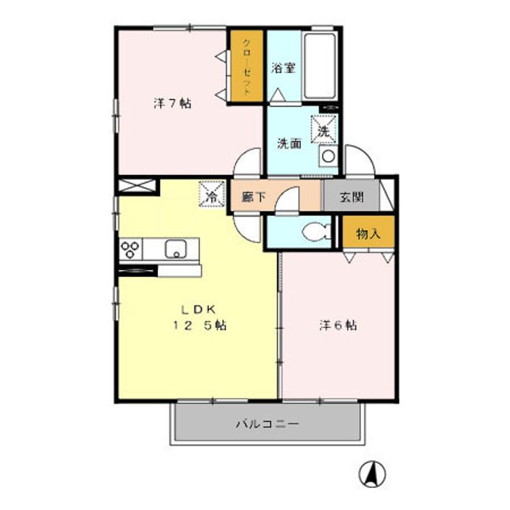 ファミーユ黒沢台 B棟の間取り