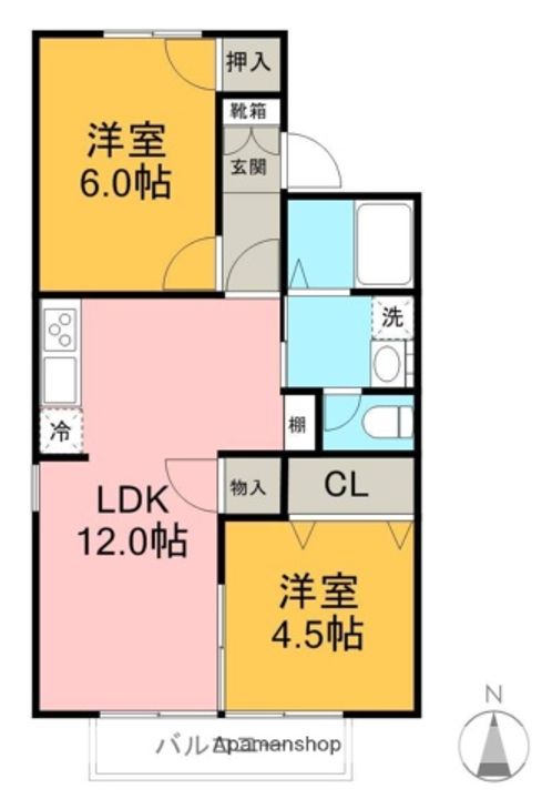 メゾン八社Kの間取り