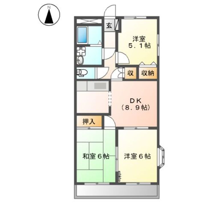 コンフォート雅301の間取り