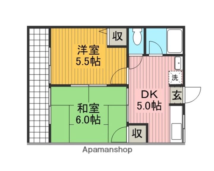 ハイツよこた202の間取り