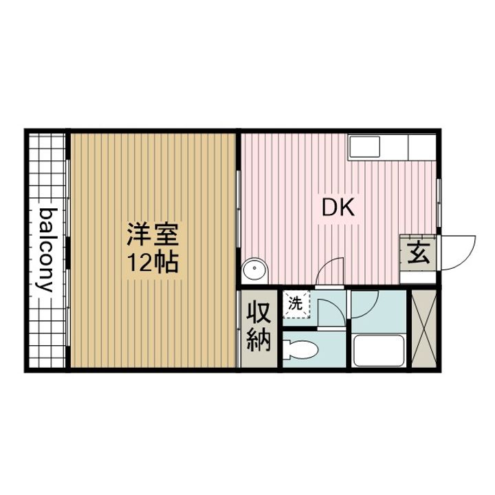 ファミール縦町106の間取り