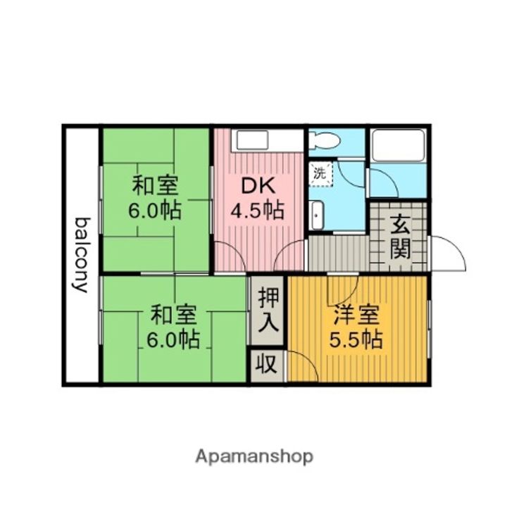 パークシティ美園A105の間取り