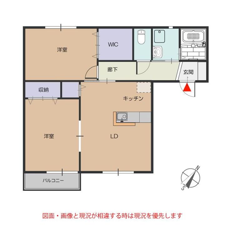 K’S HOUSE A203号室の間取り
