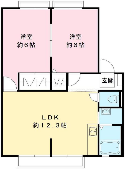 ドミール白沢 A101号室の間取り