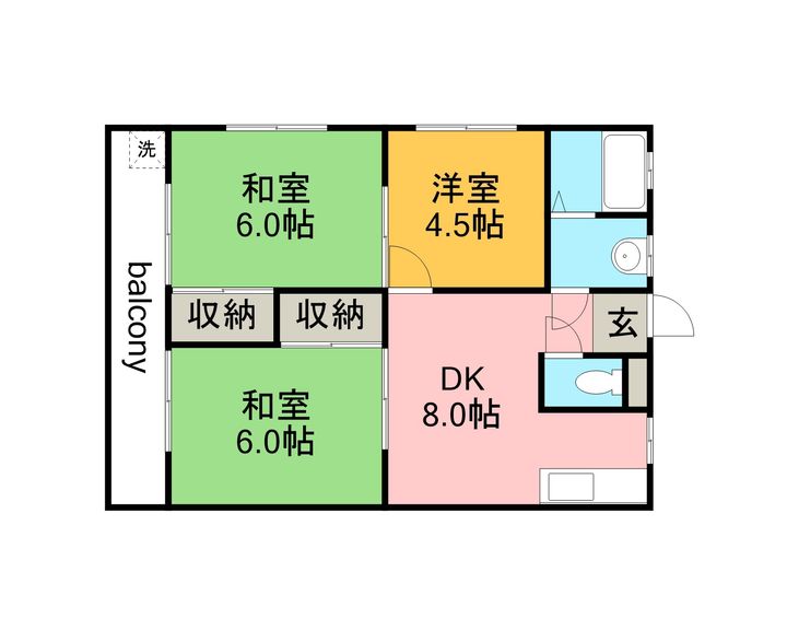 南根ハイツの間取り
