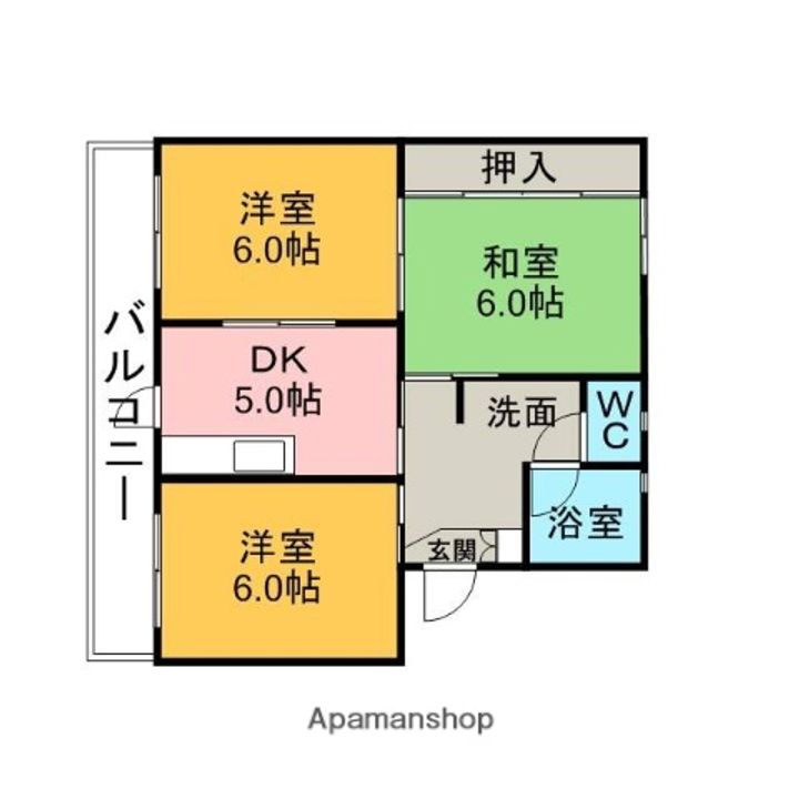 ハイネスハイツ稲垣308の間取り