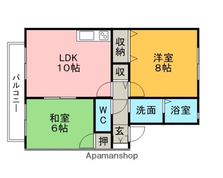 グリーン宮丘A棟103の間取り