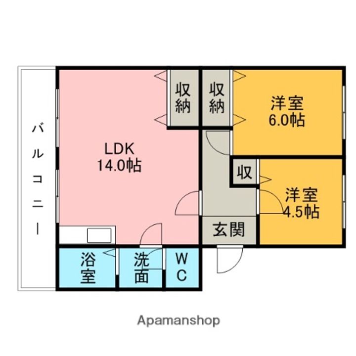 コーポ三立5-Aの間取り