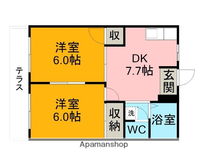 エルディム呉竹102の間取り