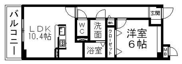 サニーブローテ住吉Ⅰの間取り