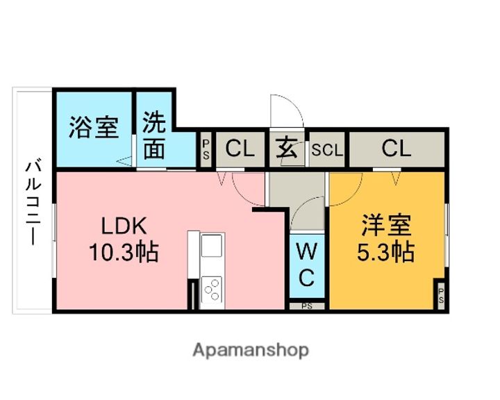 ソレイユ野田新町205の間取り