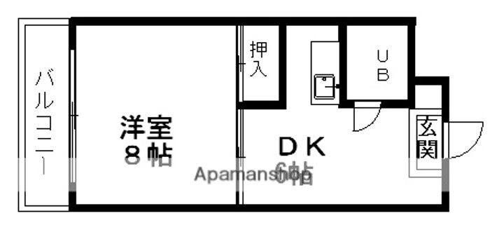 岐阜県各務原市鵜沼宝積寺町2丁目の賃貸マンションの間取り