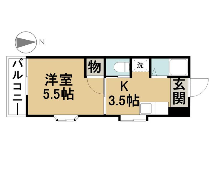 コーポ小松生201の間取り