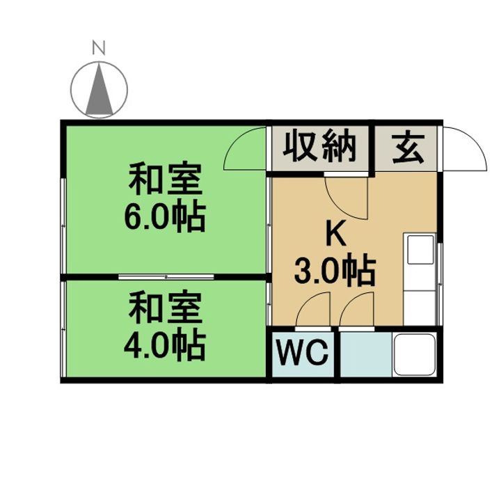 愛知県海部郡大治町大字西條字須先の賃貸アパート101の間取り