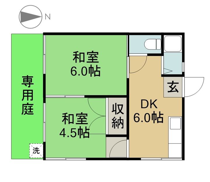 千里ハイツBの間取り