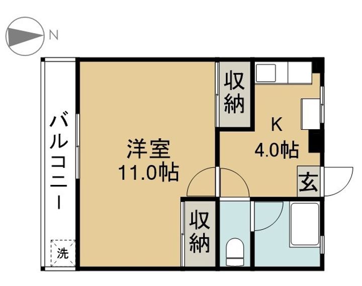 横井マンション101の間取り