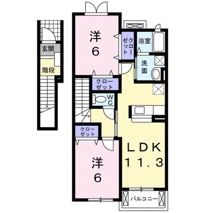 ミルトⅠ201の間取り