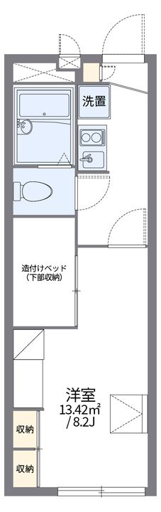 レオパレスMOMO105の間取り
