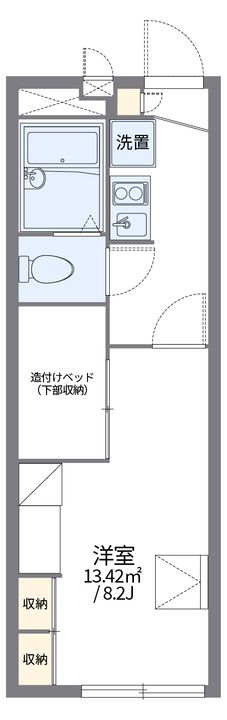 レオパレスMOMO201の間取り