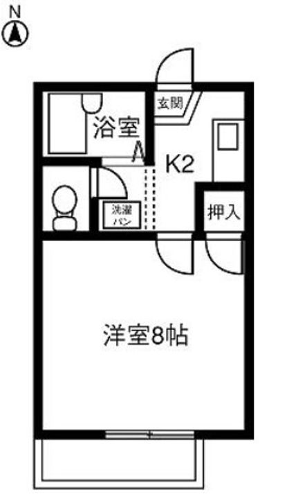 ハイツ岡本Ⅰの間取り