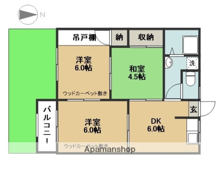 リブレ藤浪102の間取り