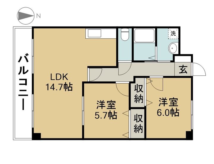 クレアール古城203の間取り