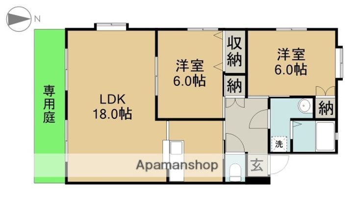 フローラハイツA101の間取り