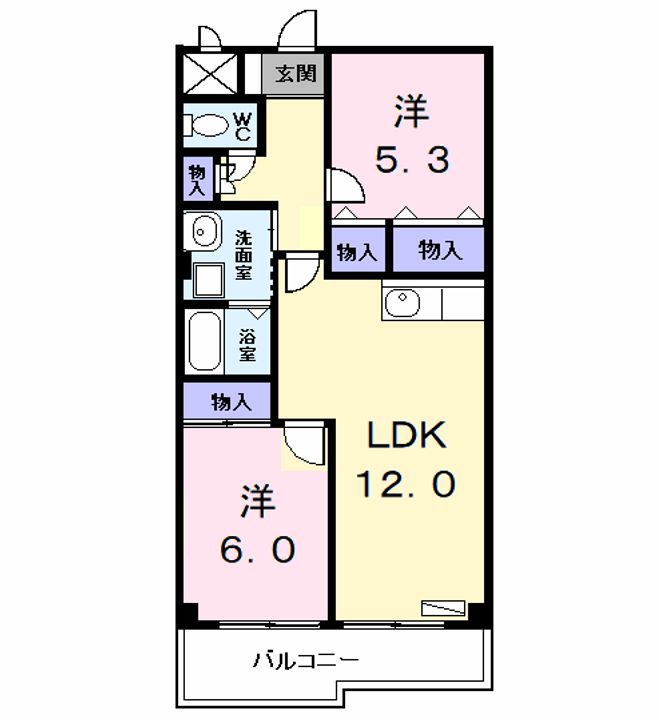 エスポワール萱津の間取り