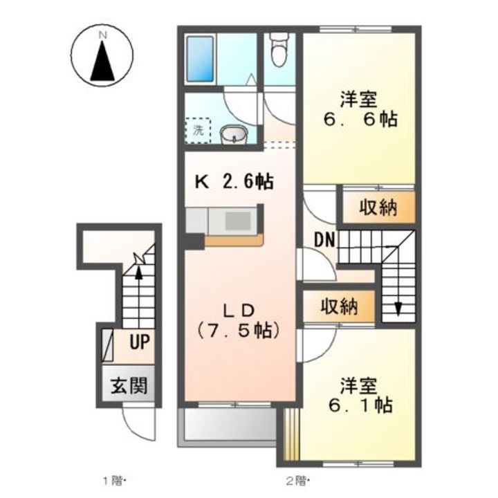 カーサ フェリーチェ201の間取り