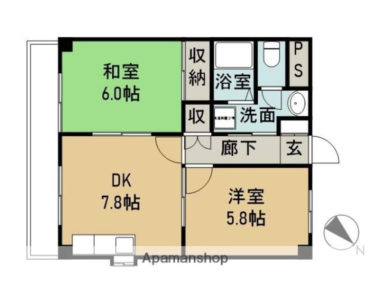 ツインハイツ A棟の間取り