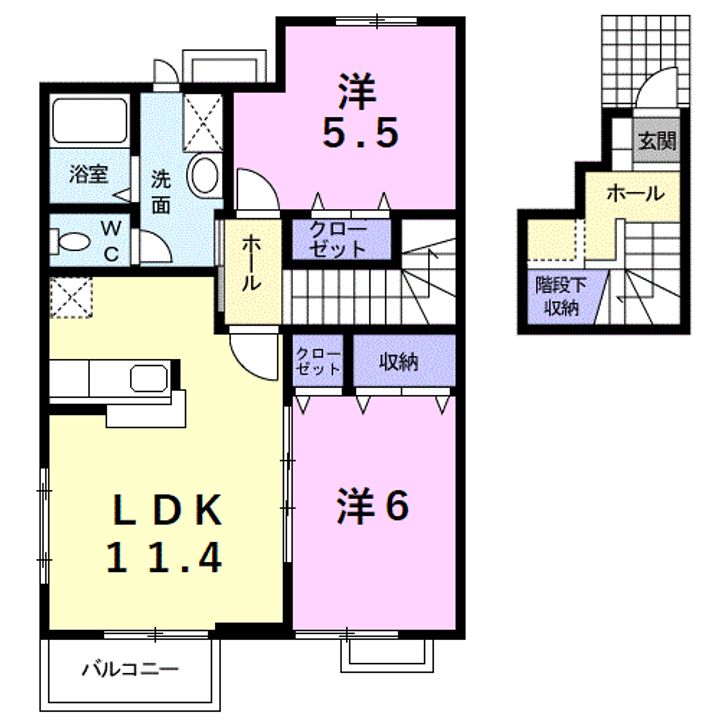 グリーンハイツ宮町Cの間取り
