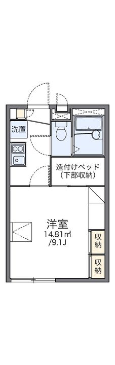 レオパレスコパンⅡ205の間取り