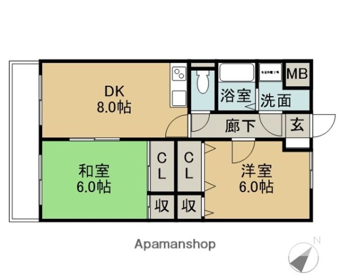 ロイヤルマンションみさき303の間取り