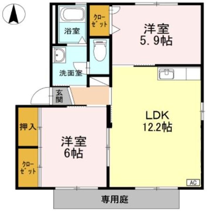 グレイス A棟の間取り