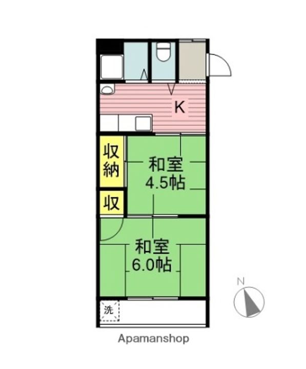 ハイツ杉Ⅱの間取り