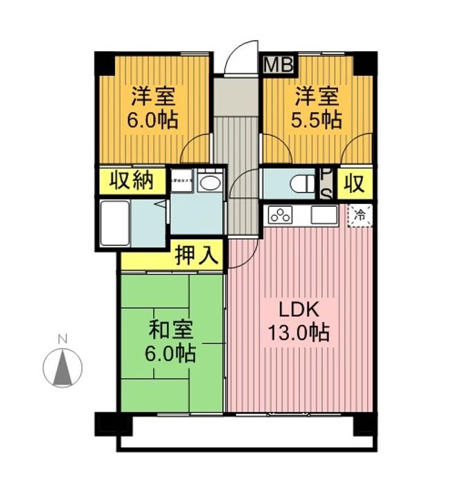 ハイツ平針の間取り