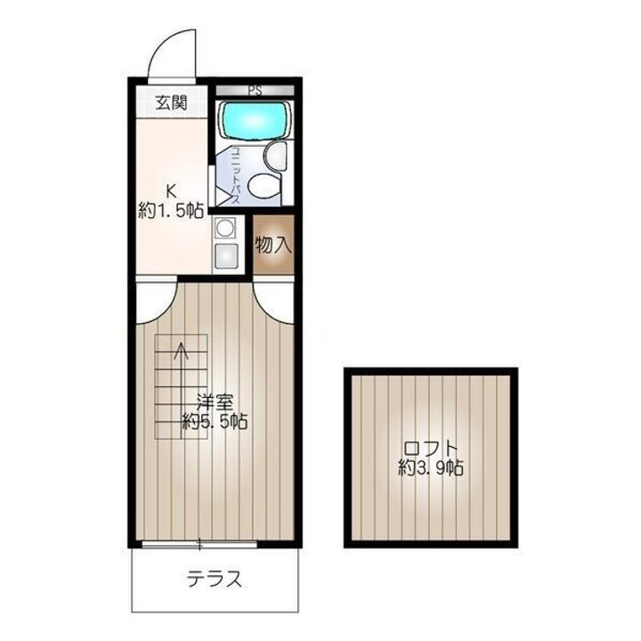 レオパレス港楽の間取り