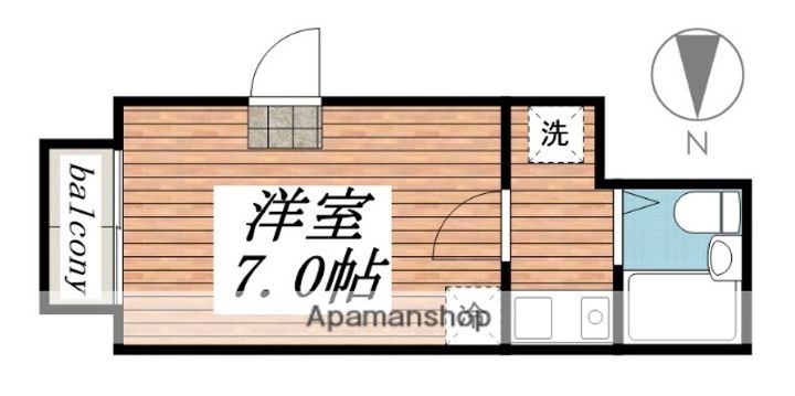 打中スカイマンションⅠ3Aの間取り