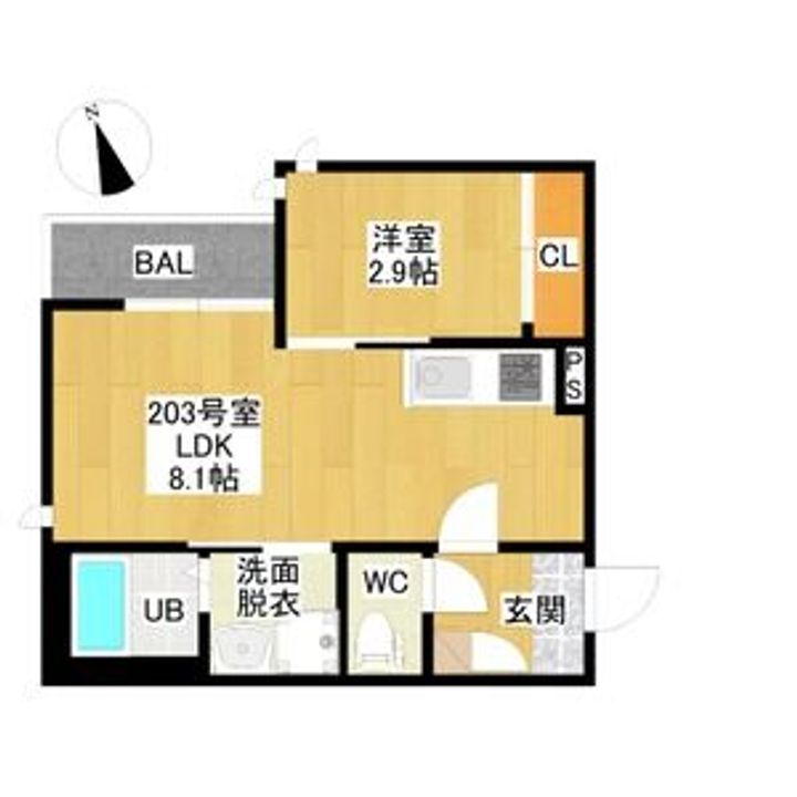 GRANDTIC RELIEFレリーフ203の間取り