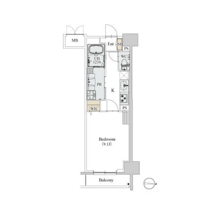 カスタリア新栄Ⅱ0712の間取り
