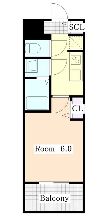 メイクスアート上前津Ⅵの間取り
