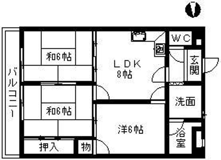 スカイメゾン403の間取り