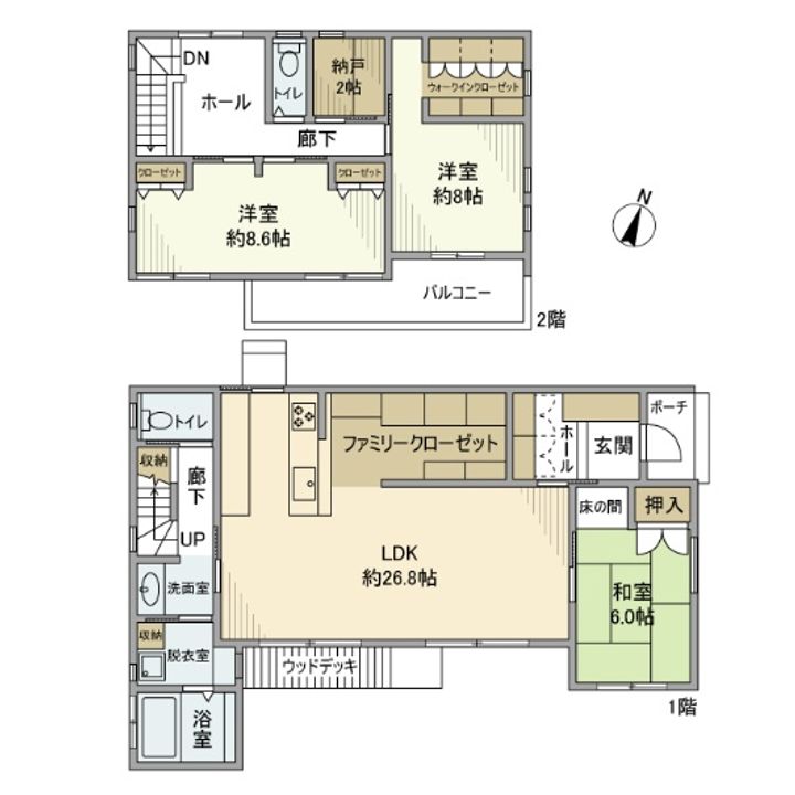 愛知県日進市五色園4丁目507(一戸建)の賃貸物件の間取り